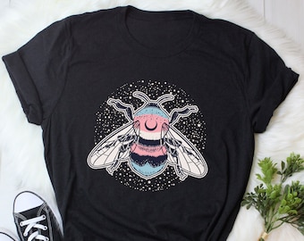 Transgender Pride Shirt, Trans Pride Gift, LGBT T-shirt, Gay Pride Month Festival, LGBTQ, Trans Flag, Subtle, Transgender Bee, Bee Proud