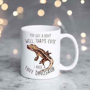 Crested Gecko Coffee Mug, Cute Reptile Gift, Harlequin Crested Gecko Lover, Funny Lizard Cup, Gift for Him Her Crestie Mom Dad Herpetologist