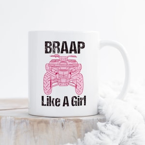 ATV Four Wheeler Coffee Mug, Funny Quad Bike Lover Cup, Dirt Riding Gift, Offroad Mug, Off Road, RZR, Country Girl, 4 Wheeler