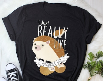 Chemise hérisson drôle, femmes hommes, cadeau pour amoureux de hérisson, T-shirt hérisson mignon, Tshirt hérisson pour animal de compagnie, t-shirt animal, hérisson maman papa Kawaii rongeur