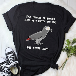Chemise perroquet gris d&#39;Afrique, femmes, hommes, cadeau drôle d&#39;amant de perroquet, t-shirt oiseau mignon, tshirt perroquet gris d&#39;Afrique, meme animal de compagnie, CAG, papa maman oiseau