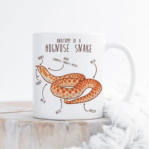 Albino Hognose Snake Coffee Mug, Uroczy prezent dla miłośnika węży, Zabawny kubek z gadami, Prezent dla niego, dla niej, Kubek, Python, Mama węża, Tata węża