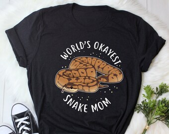 Ball Python Shirt, Frauen, lustiges Reptil Tshirt, Schlangen-Liebhaber-Geschenk, Tier T-Shirt, niedliches Schlangen-T-Stück, Python, Schlangenmutter, Gefahrennudel