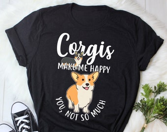 Funny Corgi Shirt, Women Men, Dog Lover Gift, Cute Pembroke Corgi T-shirt, Corgi Lover Tshirt, Pet Tee, Cardigan, Corgi Mom, Corgi Dad, Doge