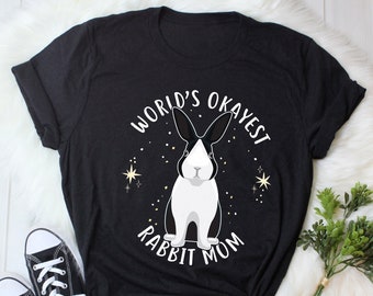 Rabbit Mom Shirt, Women, Funny Rabbit Lover Gift, Cute Bunny T-shirt Pet Tshirt, Dutch Rabbit, Gift For Her, World's Best Pet Mom Tee