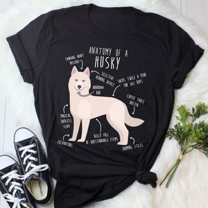 White Husky Shirt Women Men Dog Lover Gift Cute Siberian Husky
