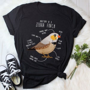 Zebrafink Shirt, Frauen, Männer, Vogel-Liebhaber-Geschenk, Haustier Zebrafink-T-Shirt, lustiges Vogelhüter-T-Shirt, Vogel-Mama, Vogel-Papa, niedlicher Vogelbeobachter, Birb