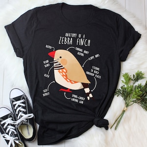 Zebra Finch Shirt, Women, Men, Bird Lover Gift, Pet Fawn Zebra Finch T-shirt, Funny Birdkeeper Tshirt, Bird Mom, Bird Dad, Cute Birdwatcher
