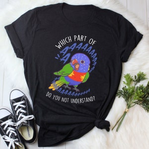 Rainbow Lorikeet Shirt, Women, Men, Funny Bird Lover Gift, Cute Rainbow Lory T-shirt, Parrot Tshirt, Pet Tee Australian Animal, Bird Mom Dad