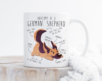 Tazza Con Pastore Tedesco E Scritta 'A Dog Loves You' - Regalo Per Amanti Dei Cani, Lavabile In Lavastoviglie - copertina