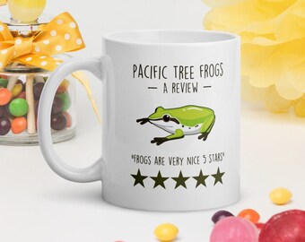 Pacific Tree Frog Mug, Cute Frog Lover Gift, Coffee Amphibian Cup, Cottagecore, Goblincore, Funny Reptile Meme, Animal Nature, Cottage Core