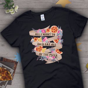 Funny Pizza Shirt, Women Men, Pepperoni Pizza Lover Gift, Funny Food T-shirt, Cute Italian Food Tshirt, Graphic Tee, Tops, Clothing