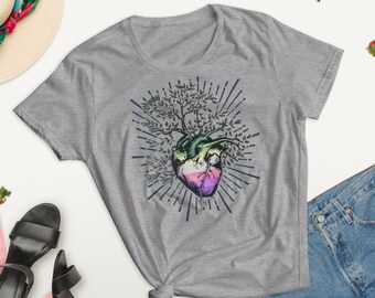 Genderfae Pride Shirt, Genderdoe Gift, LGBT T-shirt, Genderthil Flag Tee, LGBTQ, Heart Tree of Life, Transgender, Genderfluid, Trans, Enby
