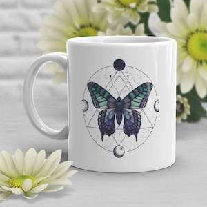 Gay Man Pride Coffee Mug, Gay Men Flag Gift, LGBT Mug, Butterfly, Gay Pride Month Festival, Blue Gay Male Flag, LGBTQIA, Subtle, Discreet