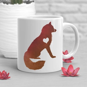 Fox Coffee Mug, Cute Fox Gift, Fox Lover, Fox Gifts for Him, Her, Housewarming, Birthday, Boss, Friend, Furry Fandom, Furry Fox