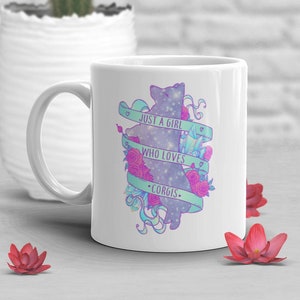 Corgi Coffee Mug, Cute Corgi Gift, Dog Lover, Funny Gift for Her, Pembroke Welsh Corgi, Pet Mug, Corgi Mom, Just A Girl, Magical Girl Anime