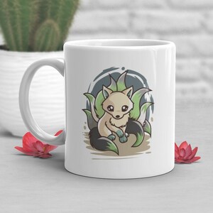 Agender Pride-kaffemugg, Pride-flagga-present, HBTQ-muggpresent, icke-binär, icke-binär transperson trans subtil månad lurvig räv Kitsune Japan Anime
