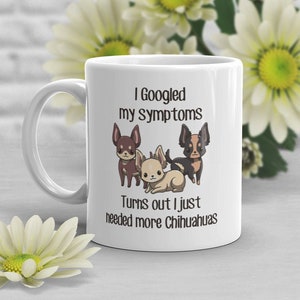 チワワ コーヒーマグ、かわいいチワワのギフト、犬好き、彼女、彼、誕生日、ペットの動物、犬のママパパ、長毛の黒タンフォーンへの面白いギフト