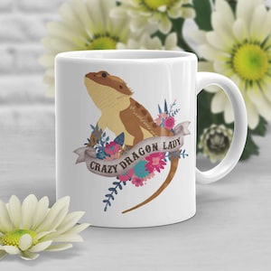 Bearded Dragon Kaffeebecher, niedliches Reptil Geschenk, Bearded Dragon Liebhaber, lustige Eidechsen Tasse, Geschenk für Sie, Housewarming, Geburtstag