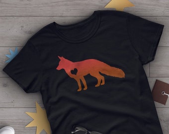 Camiseta Raposa, Unissex, Presente para Amantes de Raposas, Camiseta Raposa Fofa, Camiseta para Amantes de Animais, Presentes de Raposa para Ele e Ela, Aniversário, Camiseta, Roupa, Fã de Animais Furry
