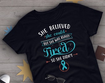 POTS Shirt, Women, Invisible Chronic Illness Gift, Postural Orthostatic Tachycardia Syndrome Ribbon, Awareness, Spoonie Tee, Spoon Theory