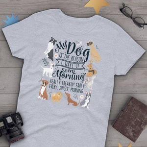 Funny Dog Shirt, Women Men, Dog Lover Gift, Cute Dog T-shirt, Pet Border Collie, Great Dane, Terrier, Boxer, Dachshund, Bulldog, Whippet Tee