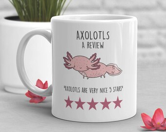 Axolotl Coffee Mug, Cute Axolotl Gift, Mexican Walking Fish Lover, Funny Pink Axolotl Cup, Gift for Her, Him, Birthday, Mom, Dad, Aquarium