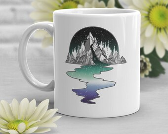 Gay Man Pride Coffee Mug, Gay Men Flag Gift, LGBT Mug, Mountain, Gay Pride Month Festival, Blue Gay Male Flag, LGBTQIA, Subtle, Discreet
