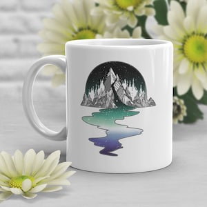 Gay Man Pride Coffee Mug, Gay Men Flag Gift, LGBT Mug, Mountain, Gay Pride Month Festival, Blue Gay Male Flag, LGBTQIA, Subtle, Discreet