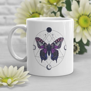 Genderfluid Pride Coffee Mug, Gender Fluid Pride Flag Gift, LGBT Gift, Butterfly, LGBTQIA, Nonbinary, Non-Binary, Transgender Trans Festival