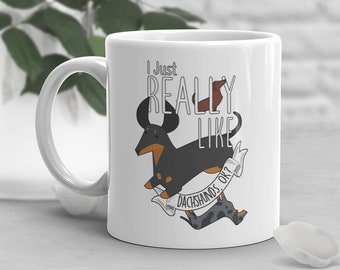 Taza de café con diseño de perro salchicha, regalo ideal para amantes de los perros salchicha, regalo divertido para ella, él, cumpleaños, mamá o papá de un perro salchicha, negro y canela, merle