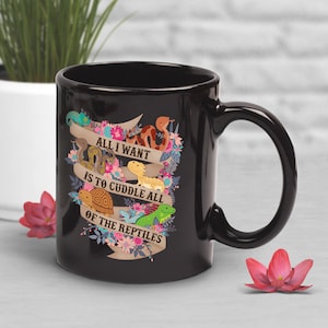 Reptile Coffee Mug, Cute Lizard Gift, Snake Lover, Funny Bearded Dragon Mug, Gift for Her, Him, Housewarming, Birthday Gecko Tortoise Iguana