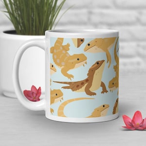 Bearded Dragon Coffee Mug, Cute Reptile Gift, Bearded Dragon Lover, Funny Lizard Cup, Gift for Him, Her, Housewarming, Birthday, Red Beardie