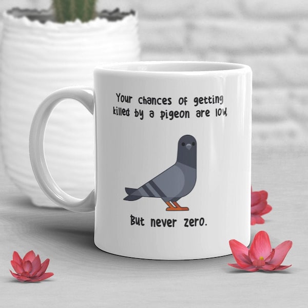 Pigeon Coffee Mug, Funny Bird Lover Gift, Cute Dove Cup, Funny Pet Mug, Sky Rat Meme, Pigeon Mom Dad, Wild Feral Street Pigeon