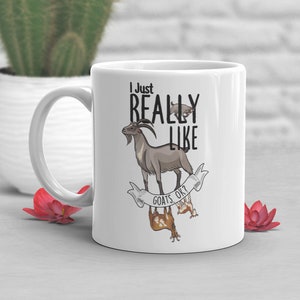 Lustige Ziege Kaffeetasse, lustige Ziege Liebhaber Geschenk, Bauer Tasse, Geschenk für Sie, Ihn, Geburtstag, Freund, Landwirtschaft, süßes Haustier Tier, Vieh, Mama, Papa