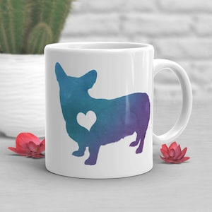Corgi Coffee Mug, Cute Corgi Gift, Dog Lover, Gift for Her, Him, Housewarming, Birthday, Pembroke Welsh Corgi, Black Mug, Pet Mug