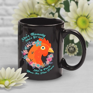 Funny Chicken Coffee Mug, Cute Chicken Gift, Chicken Lover, Chicken Cup, Gift for Her, Him, Housewarming, Birthday, Chicken Decor, Hen Mug