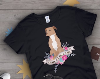 Shirt pitbull, dames, cadeau pitbullliefhebber, schattige hondenT-shirt, trotse moeder pitbull, T-shirt pitbullliefhebber, T-shirt huisdier, T-shirt huisdier, moeder Pitbull