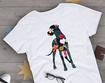 Great dane shirt, vrouwen mannen, hondenliefhebber cadeau, schattig Great dane moeder T-shirt, great dane minnaar T-shirt, grafisch T-shirt huisdier, tops, roze, blauw, grijs