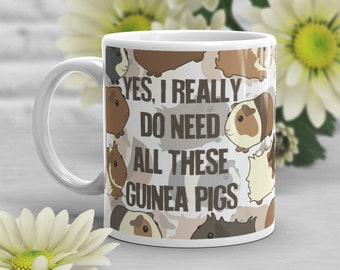 Funny Guinea Pig Coffee Mug, Guinea Pig Lover Gift, Cavy Cup, Gift for Her, Him, Housewarming, Birthday, Friend, Cavies, Cute Pet Guinea Pig