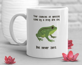 Frog Mug, Cute Frog Lover Gift, Coffee Amphibian Cup, Cottagecore, Goblincore, Funny Pet Reptile Meme, Animal Nature, Cottage Core Goblin