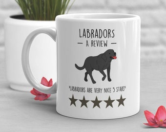 Labrador Retriever Coffee Mug, Cute Black Lab Gift, Dog Lover, Funny Pet Gift for Her, Him, Birthday, Labrador Mom, Dad, Review, Doggo Meme