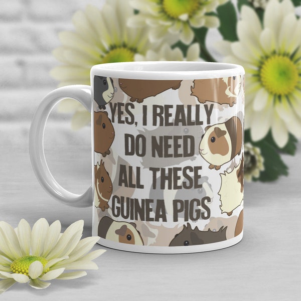 Funny Guinea Pig Coffee Mug, Guinea Pig Lover Gift, Cavy Cup, Gift for Her, Him, Housewarming, Birthday, Friend, Cavies, Cute Pet Guinea Pig