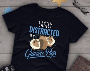 Funny Guinea Pig Shirt, Women Men, Guinea Pig Lover Gift, Cute Cavy T-shirt, Pet Cavies Tshirt, Graphic Tee, Tops, Clothing, Rodent, Blue