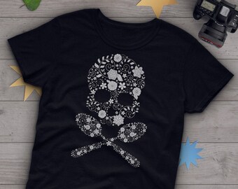 Shirt Spoonie, vrouwen mannen, onzichtbare psychische aandoening geschenk, lepeltheorie, fibro-vermoeidheid Diabetes Crohns EDS Lupus Skull Cross Bones