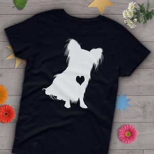パピヨン犬シャツ、女性・男性用、パピヨン愛好家へのギフト、かわいいパピヨンママTシャツ、犬好きTシャツ、ペットグラフィックTシャツ、彼女の誕生日プレゼントトップス