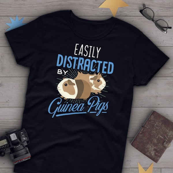 Funny Guinea Pig Shirt, Women Men, Guinea Pig Lover Gift, Cute Cavy T-shirt, Pet Cavies Tshirt, Graphic Tee, Tops, Clothing, Rodent, Blue