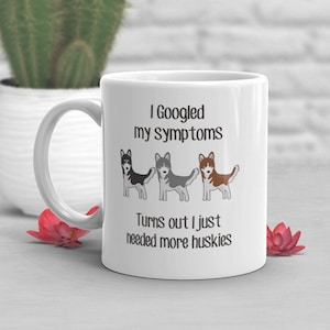 Husky Coffee Mug, Cute Siberian Husky Gift, Pet Lover, Funny Dog Cup, Gift for Her, Him, Husky Mom, Husky Dad, Red Husky, Grey Black Husky