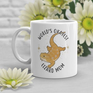 Bearded Dragon Coffee Mug, Cute Reptile Gift, Lizard Mom, Bearded Dragon Lover, Funny Lizard Cup, Gift for Her, Animal, Beardie