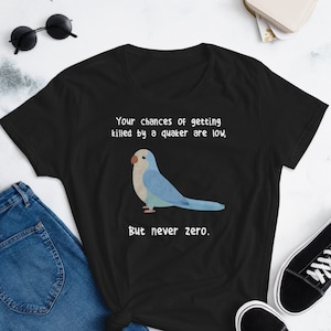Blaues Quäker-T-Shirt, Frauen Männer, lustiges Papageien-Liebhaber-Geschenk, niedliches Vogel-T-Shirt, Mönch-Papageien-T-Shirt, Quaker Haustier-Grafik-T-Stück, Birb Mom Dad, Meme